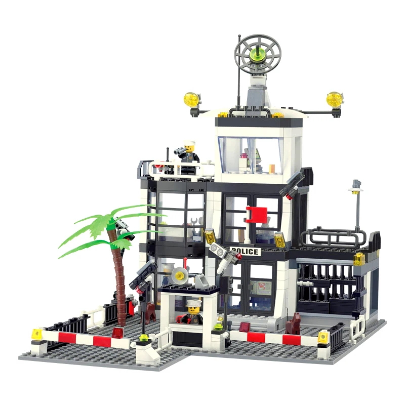 1 комплект детский городской полицейский участок человек автомобиль