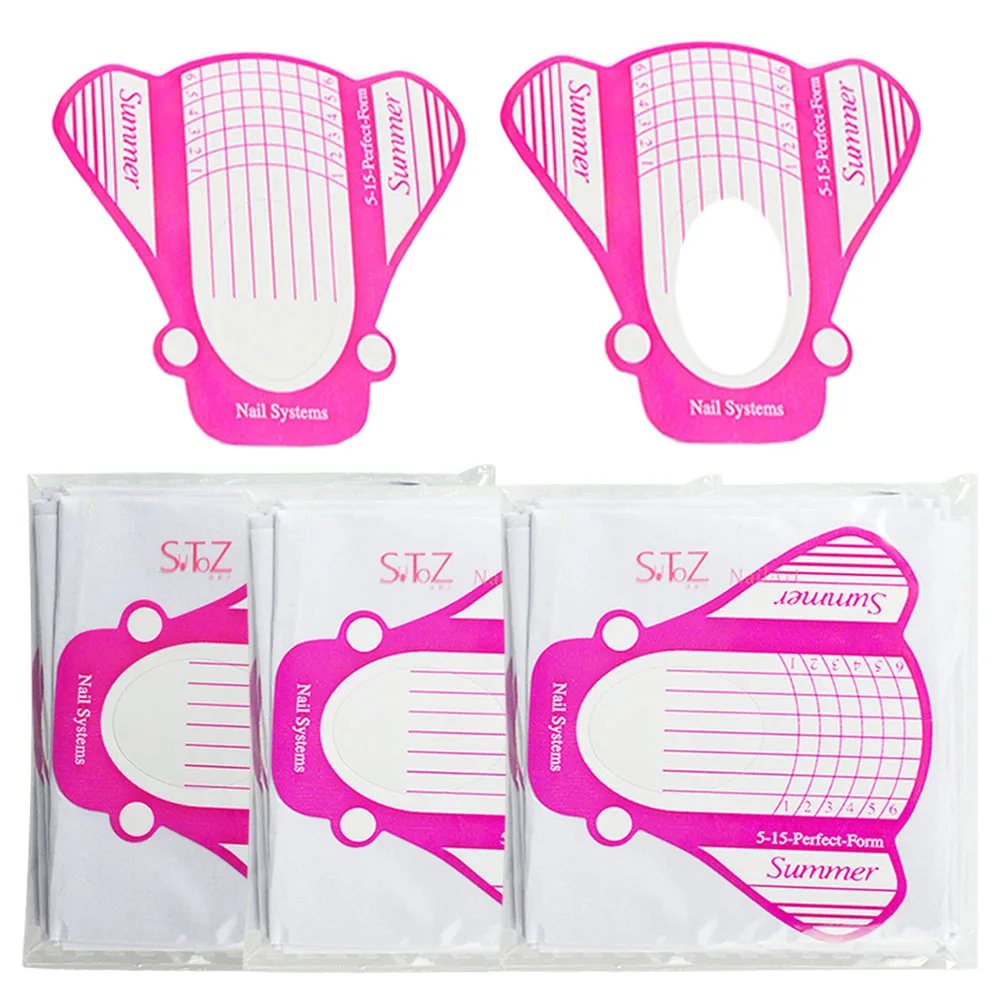 30 шт. формы для дизайна ногтей УФ гель наклейки французского маникюра форма