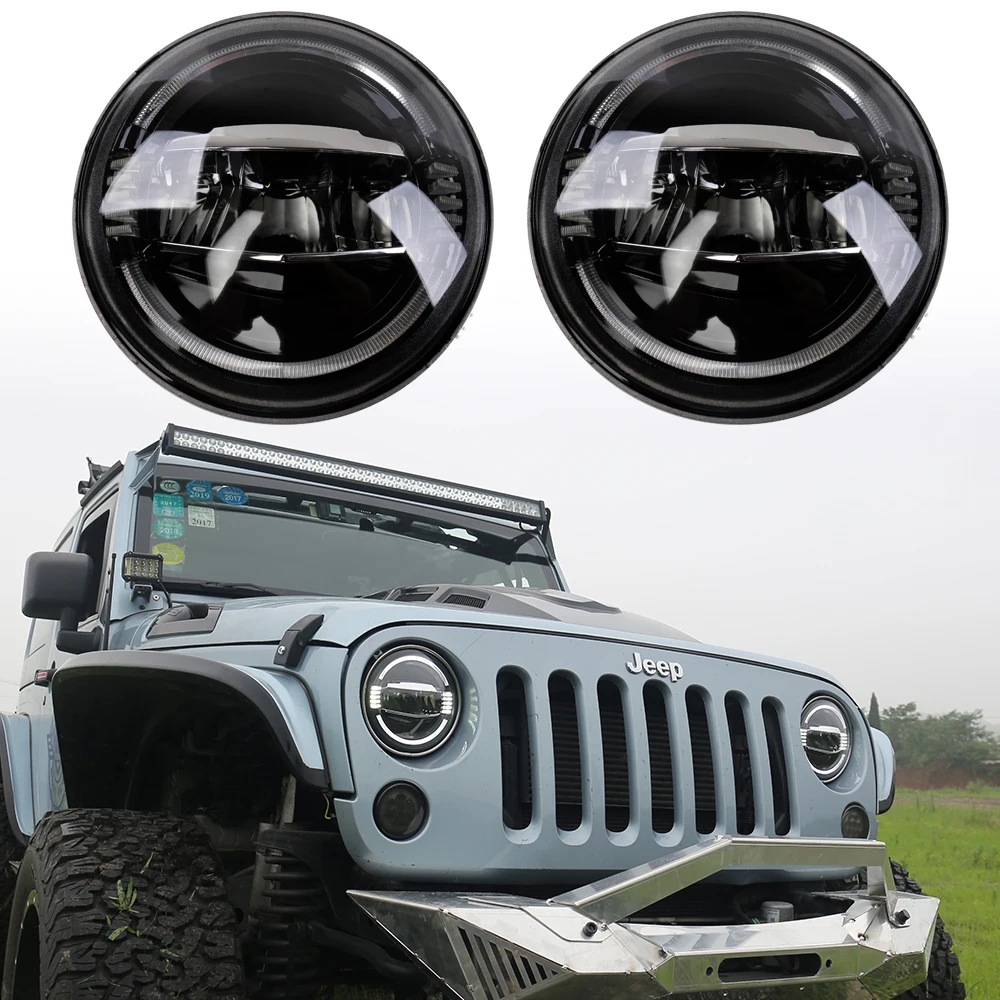 Светодиодная фара 7 дюймов Hi Lo 50 Вт 5000lms 3000lm для Jeep Wrangler 1997 2016 Lada Niva Offroad 4x4|Фара авто