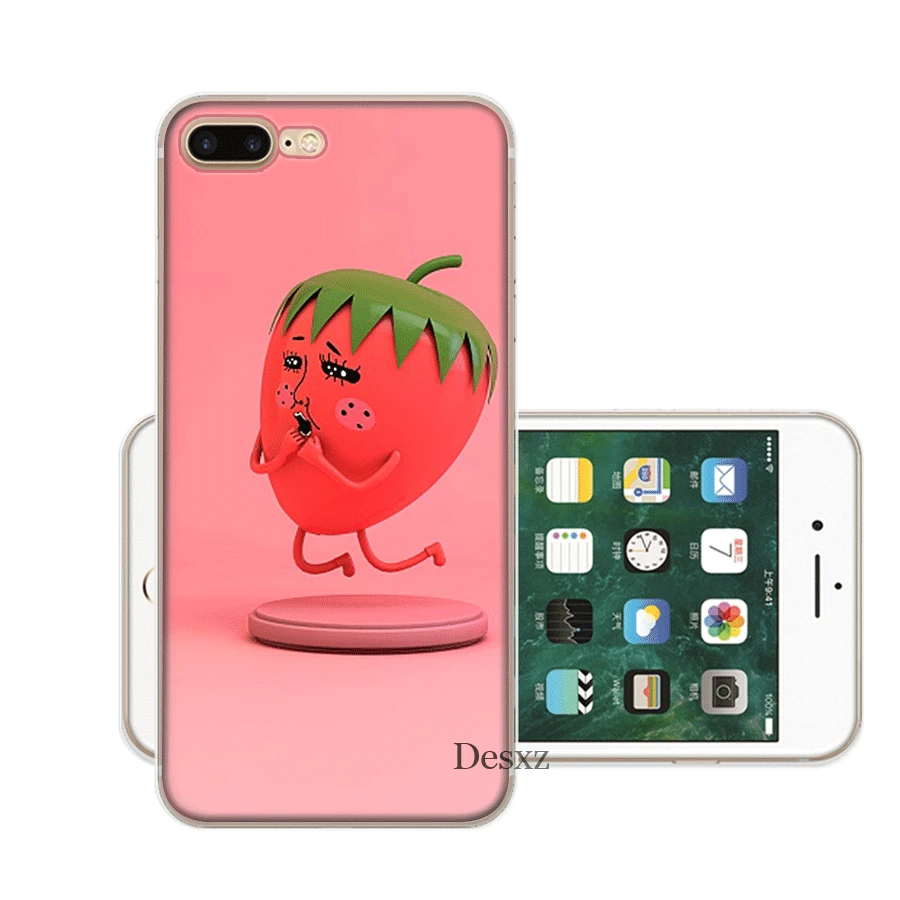 Чехол для телефона iPhone 11 Pro 6 6s 7 8 Plus 5 5S X XS XR Max 3D Клубника банан