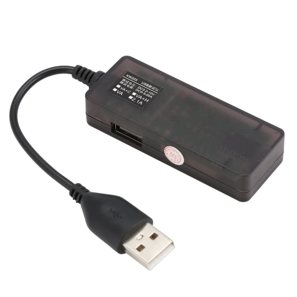 KW203 детектор USB зарядка напряжение панельный измеритель тока светодиодный