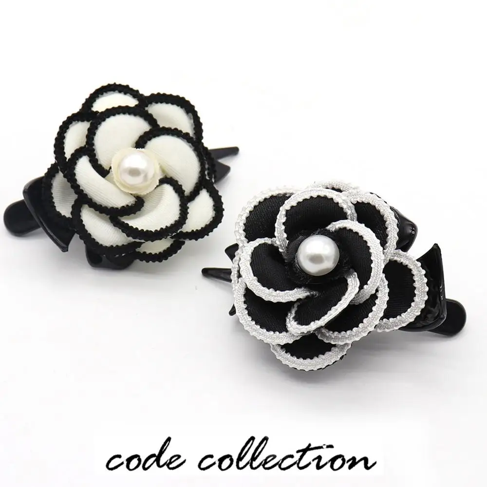 

New Multi-lay Rose Flower Pearl Hairpin New Camellia Acrylic Stereoscopic Hair Claws Clip Hair Accessories Jewelry Korean