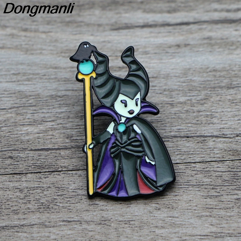 L3702 Maleficent queen металлические броши и булавки эмаль булавка для рюкзака/сумки/одежды значок брошь футболка воротник ювелирные изделия 1 шт