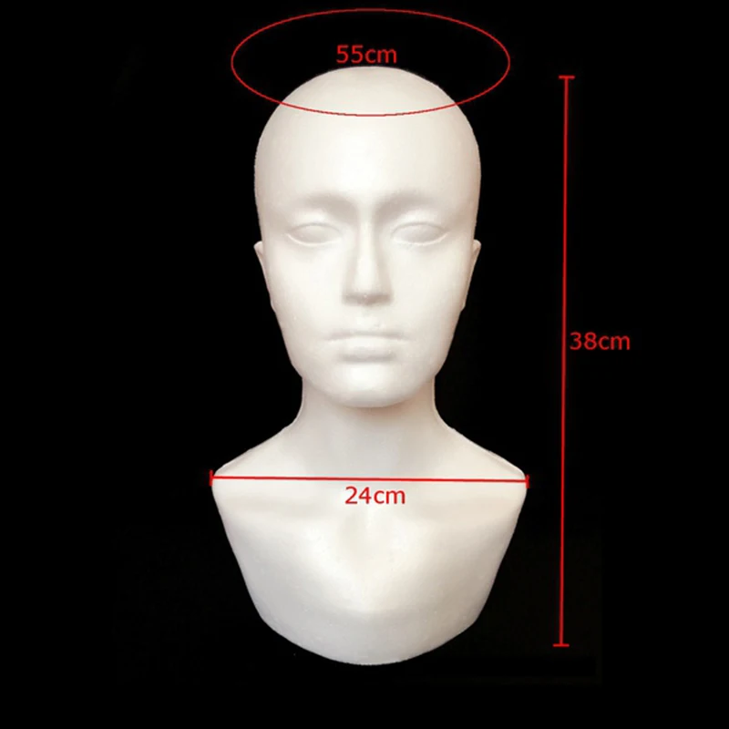 NOCM-Foam Male Display Mannequin Head Dummy Wigs Hat Scarf Stand Model |