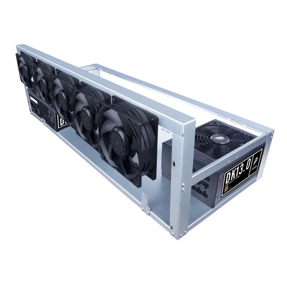 LESHP 8 графическая карта GPU рамка для майнинга машины с 5 вентиляторами охлаждения