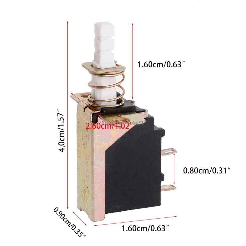 For 10 Pcs/Set AC 250V 2A/8A Latching SPST Push Button Power 2Pin Switch SW-3 Switches Promotion | Строительство и ремонт