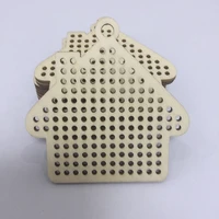 house cutout shape laser cut unfinished wood christmas crafts gift tags blank cross stitch wood christmas embroidery homemade