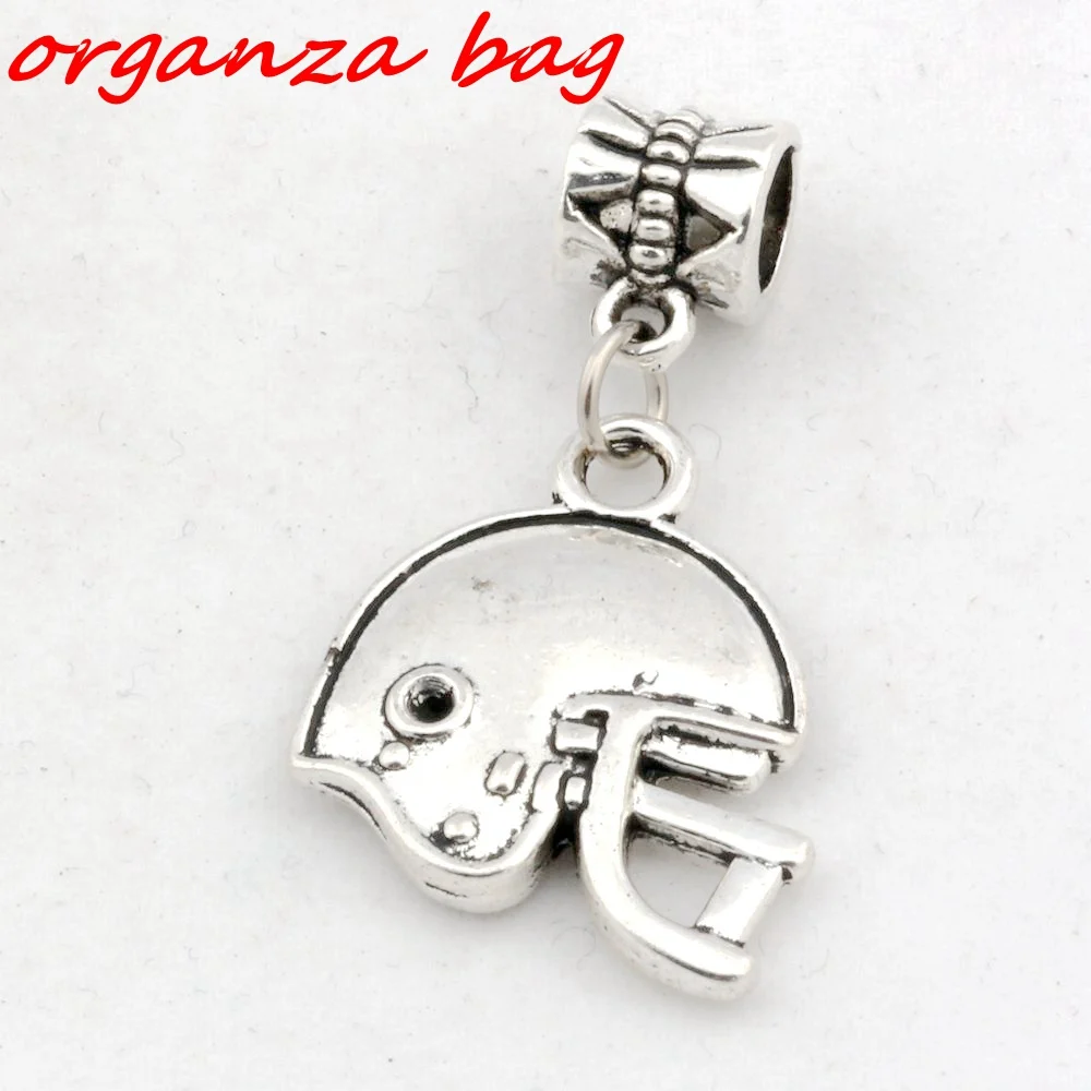 

Hot ! 20pcs Zinc Alloy Sided helmet Dangle Bead Fit Charm Bracelet 19x 32mm nm558