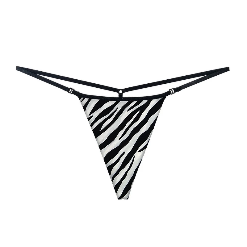 Zebra pattern Женские трусики, сексуальные хлопковые стринги, нижнее белье, мини-стринги и стринги, нижнее белье с принтом, камуфляж, леопард, 5 шт./лот - Цвет: Zebra pattern
