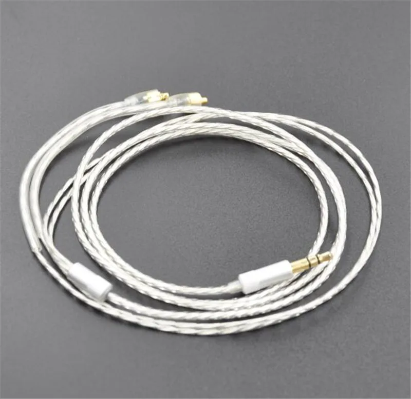 Yinyoo X4 одиночный посеребренный кабель для наушников обновления Shure SE425 SE215 SE315 UE900 W40