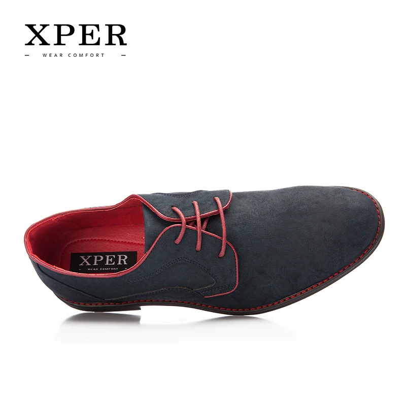 Size 40~46 Brand XPER Casual Men Dress Shoes Lace-Up Wear Comfortable Wedding #YM86518BL/BU | Обувь
