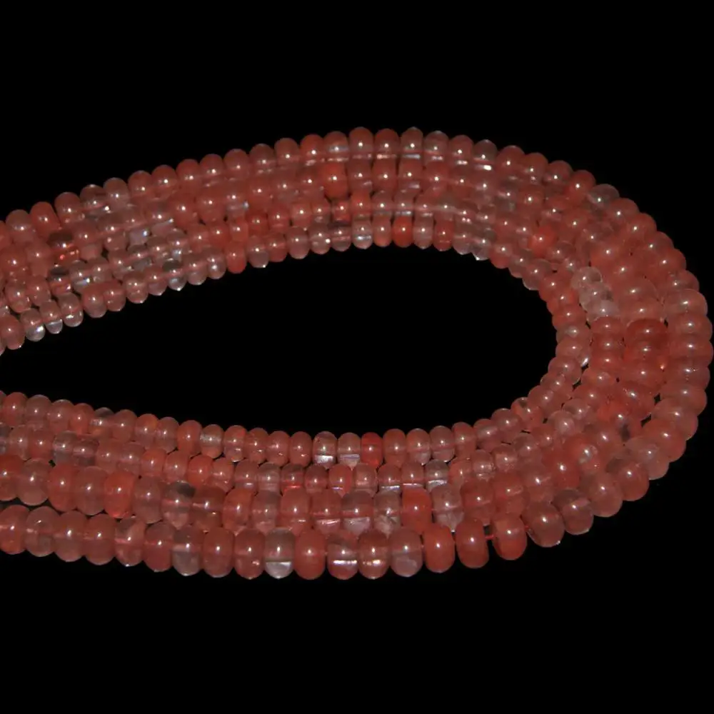 Pink Cherry Quartz Натуральный камень лазурит Агаты кристаллы аметиста бусины разделитель Рондель бусины для изготовления ювелирных изделий Шарм DIY браслет - Цвет: Pink Cherry Quartz
