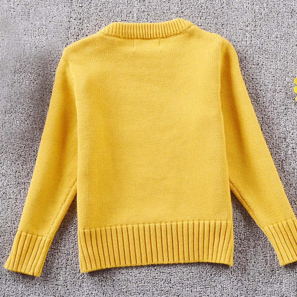 2017 Новых Детей Свитер Мультфильм След Девушки Трикотаж Осень Детские Дети Одежда