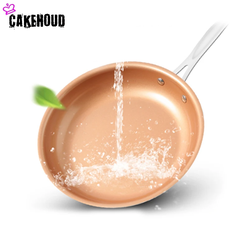 CAKEHOUD 20cm24cm28cm бездымный антипригарный медный красный сковорода керамическая сковорода для индукционной плиты печи и посудомоечной машины безопасный Универсальный