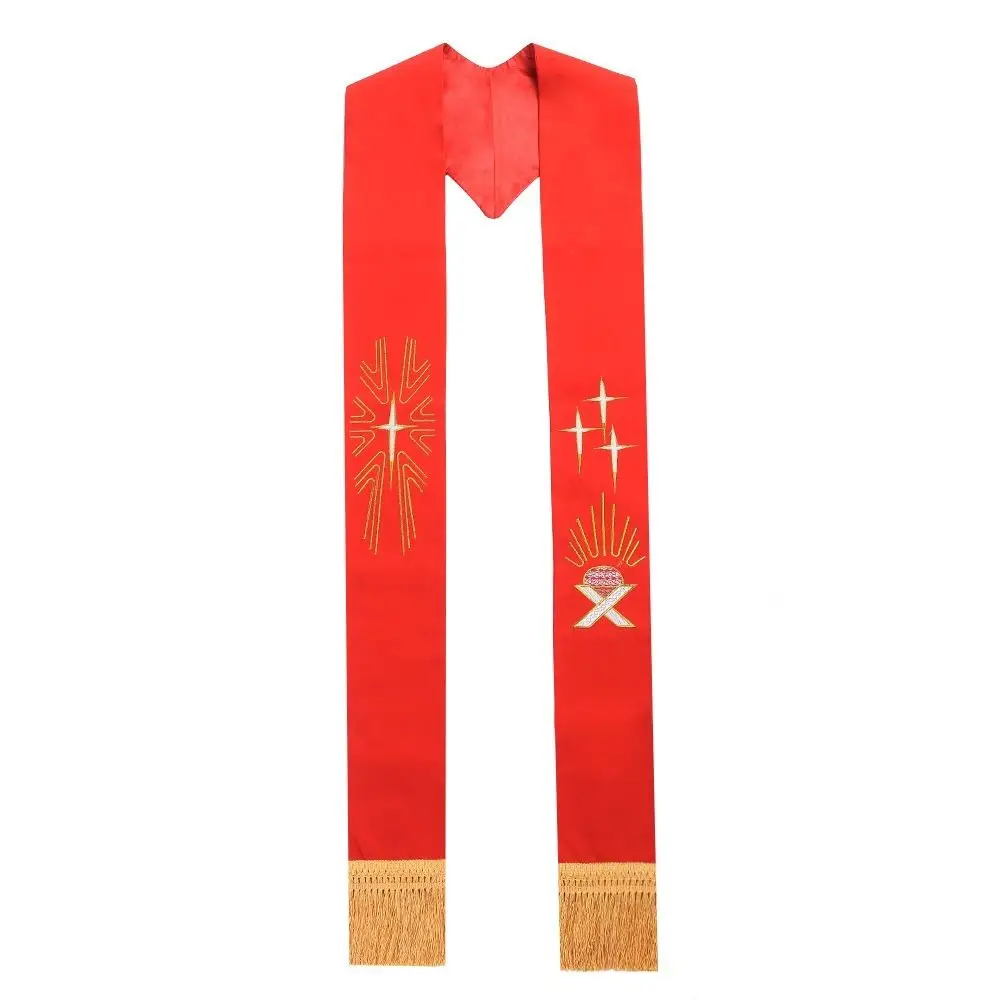 Шарф священника православного Красного духовенства Изысканный вышитый палантин