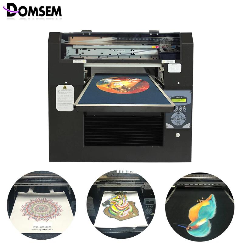 Профессиональный DTG принтер DOMSEM 8 цветов для футболок одежды тканей CMYK + WWWW размер