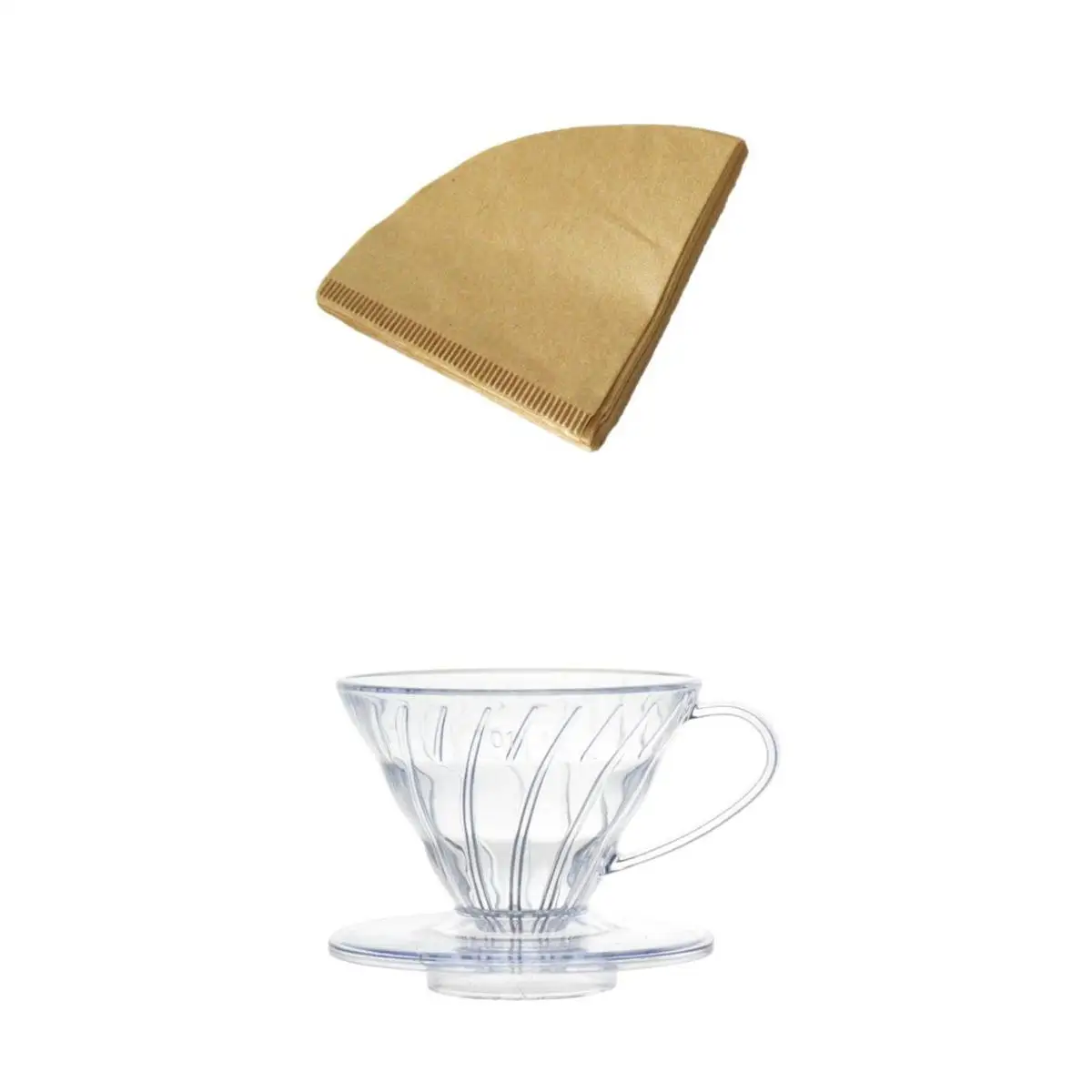 Pour Over Immersion Dripper+ 40Pcs Paper Filters for 1- 2 Cup Coffee Brewing |
