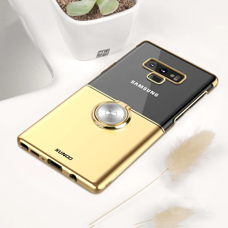 Xundd магнитный автомобильный держатель чехол для samsung galaxy Note 9 Note 8 жесткая задняя панель из поликарбоната оболочка для galaxy Note 9 чехол с кольцевой пряжкой