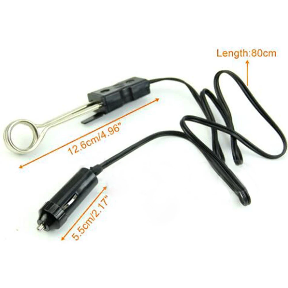 12V Portable Car Immersion Heater Auto Electric Tea Coffee Water Heater cigarette lighter socket Power Water heating in the car