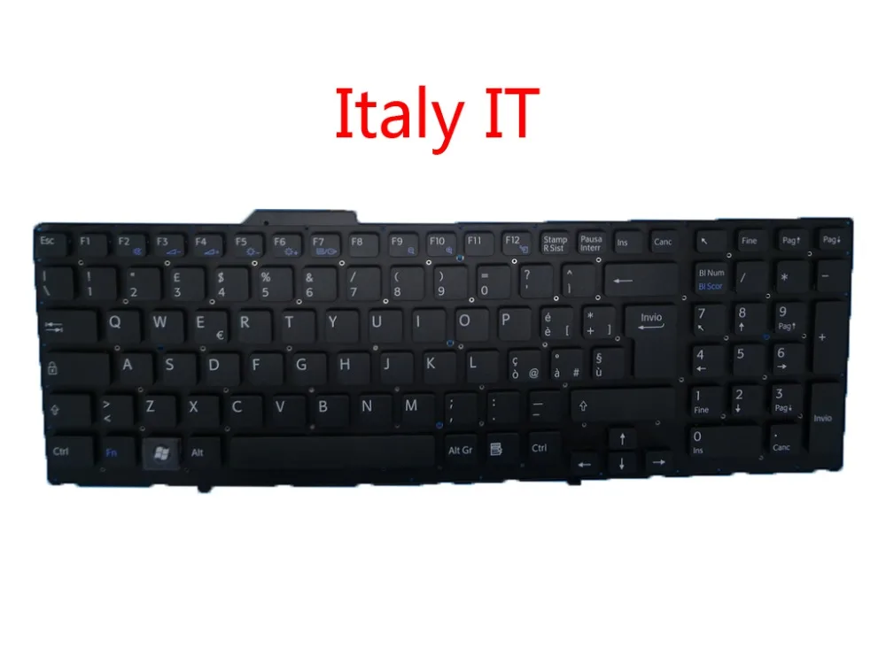 Клавиатура для ноутбука RU TW CA GK BG IT JP SONY VPCF VPCF1 VPCF11 VPCF12 VPCF13 на английском русском