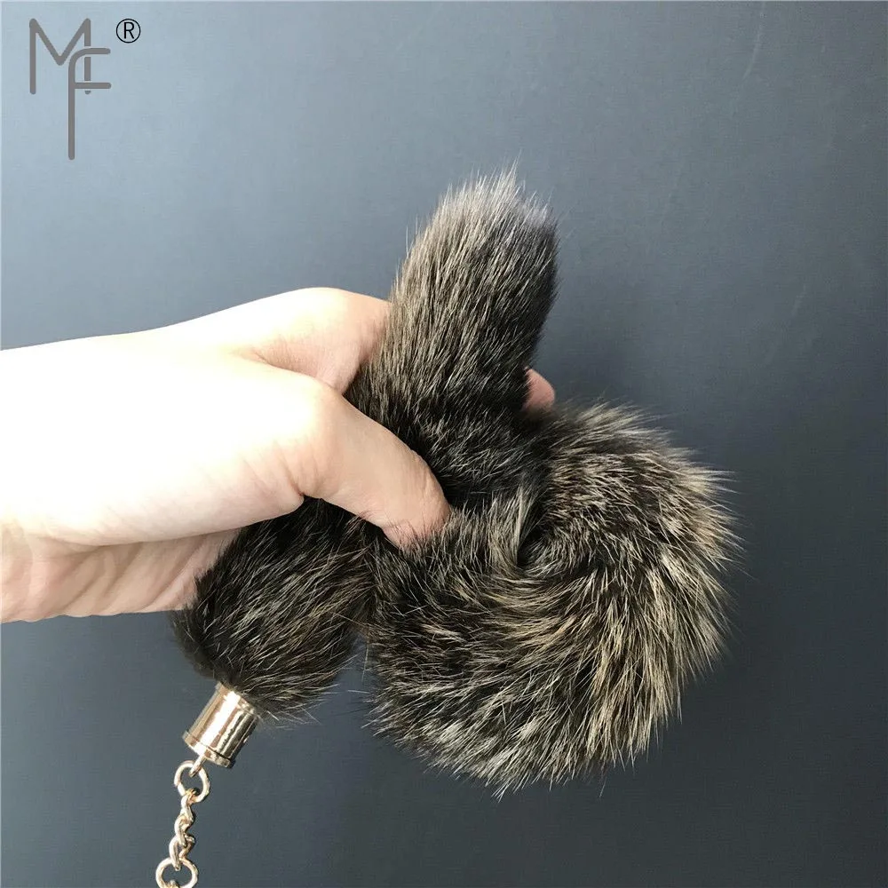 Magicfur - 25 см настоящий Северный бобр кошка меховой хвост 2 цвета меховая Сумочка