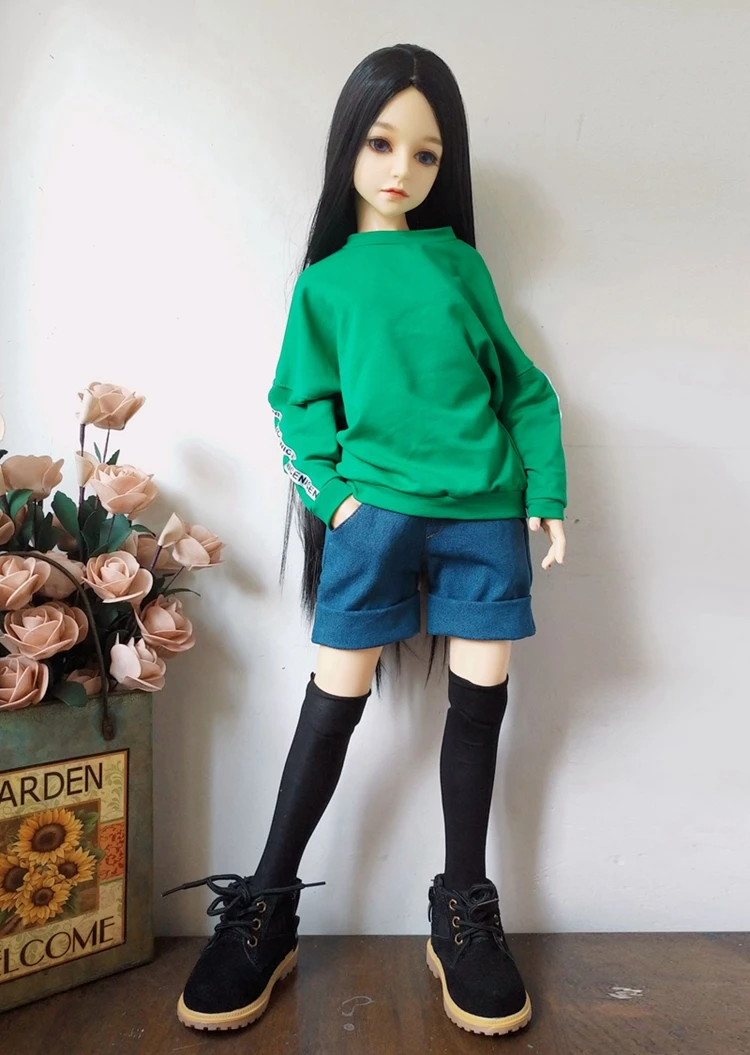 Женская Одежда для кукол 1/3 1/4 bjd 1/6 аксессуары хлопковый свитер футболка джинсы