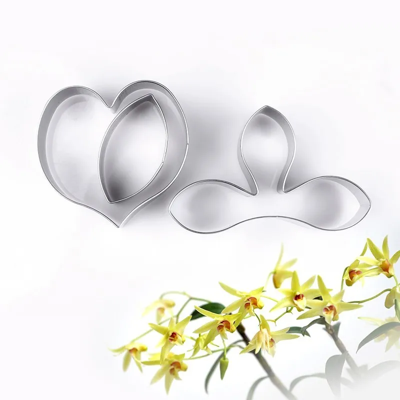 3 шт./лот красивая форма для торта из нержавеющей стали дендробиевые цветы пион