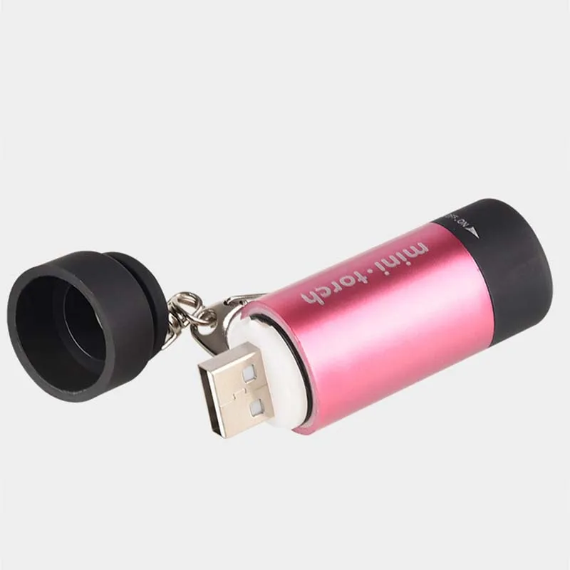 Супер мини брелок флэш светильник s Портативный USB Перезаряжаемый Карманный