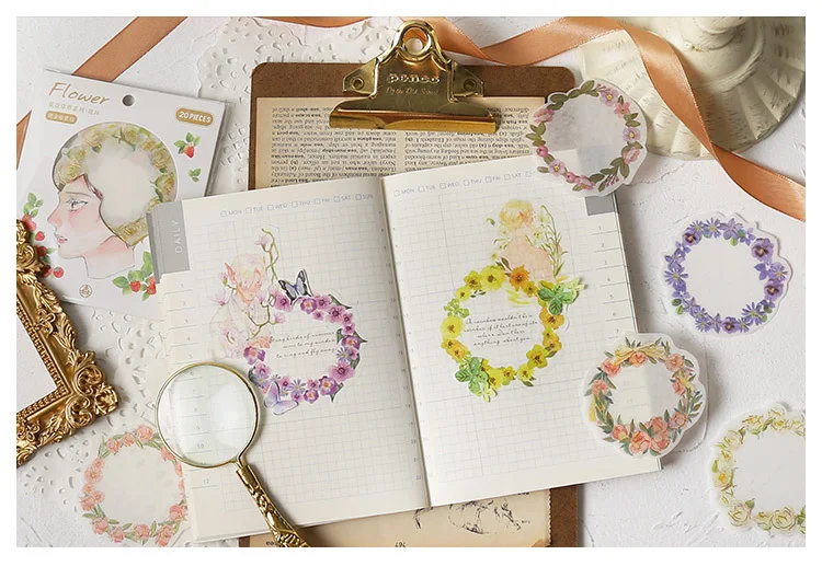Цветы и Трава серии Bullet Journal декоративные наклейки Набор Скрапбукинг DIY дневник альбом палка этикетка японские канцелярские принадлежности