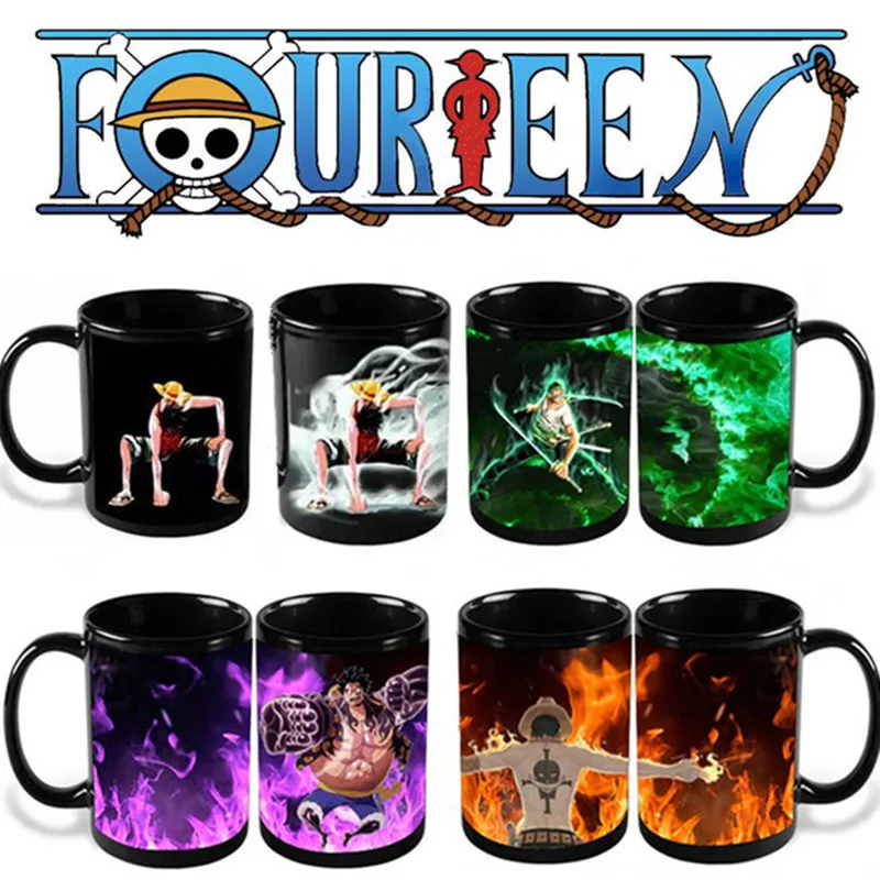 OUSSIRRO Luffy Zoro Ace 10 аниме кофейная керамическая волшебная кружка одна штука чаша для