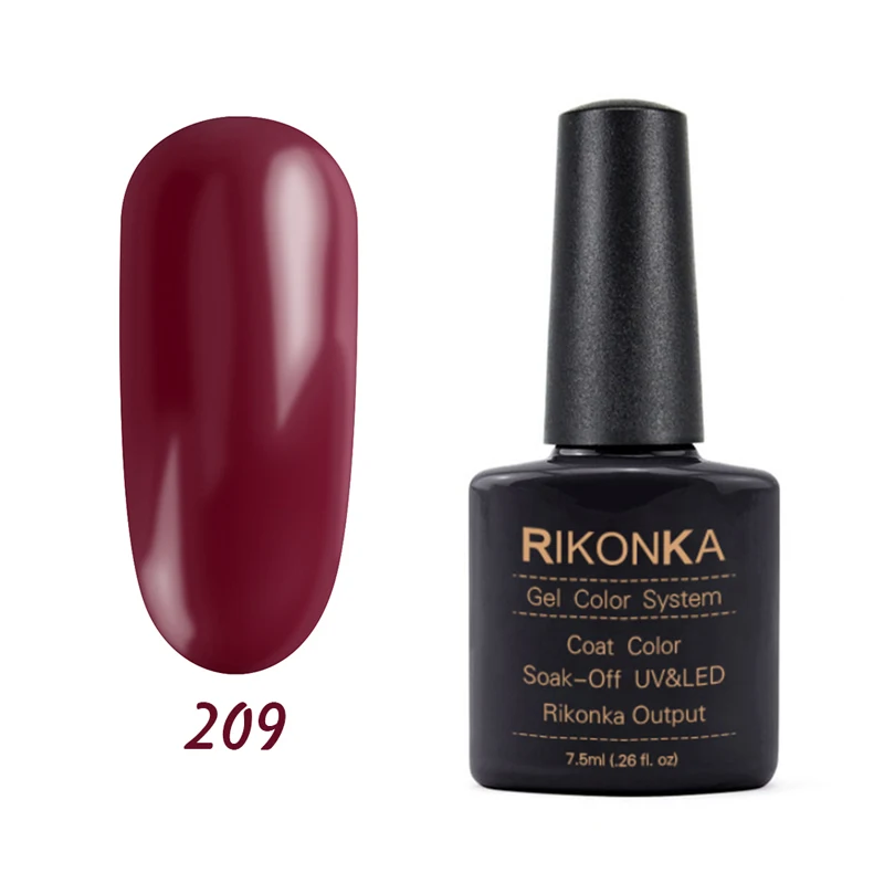 NG-209 RIKONKA UV набор гель-лаков для ногтей замочить от Vernis полуперманентный УФ Гибридный лак для ногтей гель лак краска цвета система - Цвет: NG-209