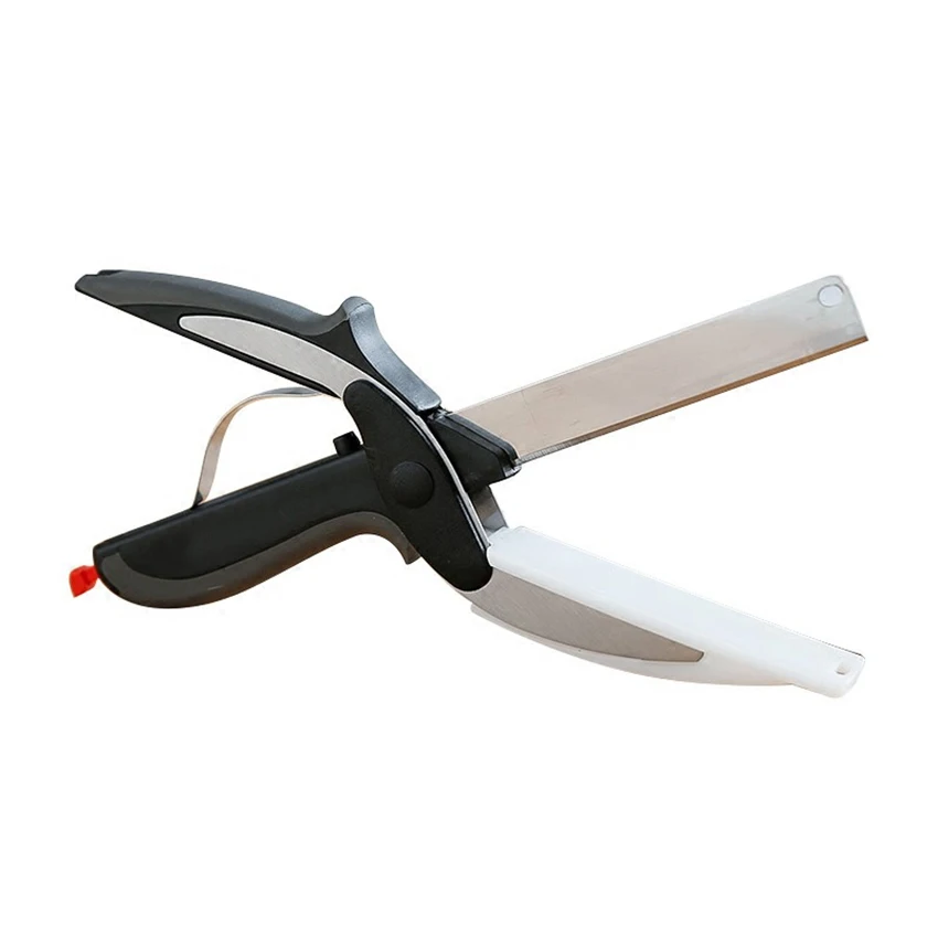 2 IN 1 Kitchen Cutter Board Vegetable Cutting Slicer Smart Knife Cheese Food Meat Chop Cutters Multi-Function Fruit Scissors | Дом и сад