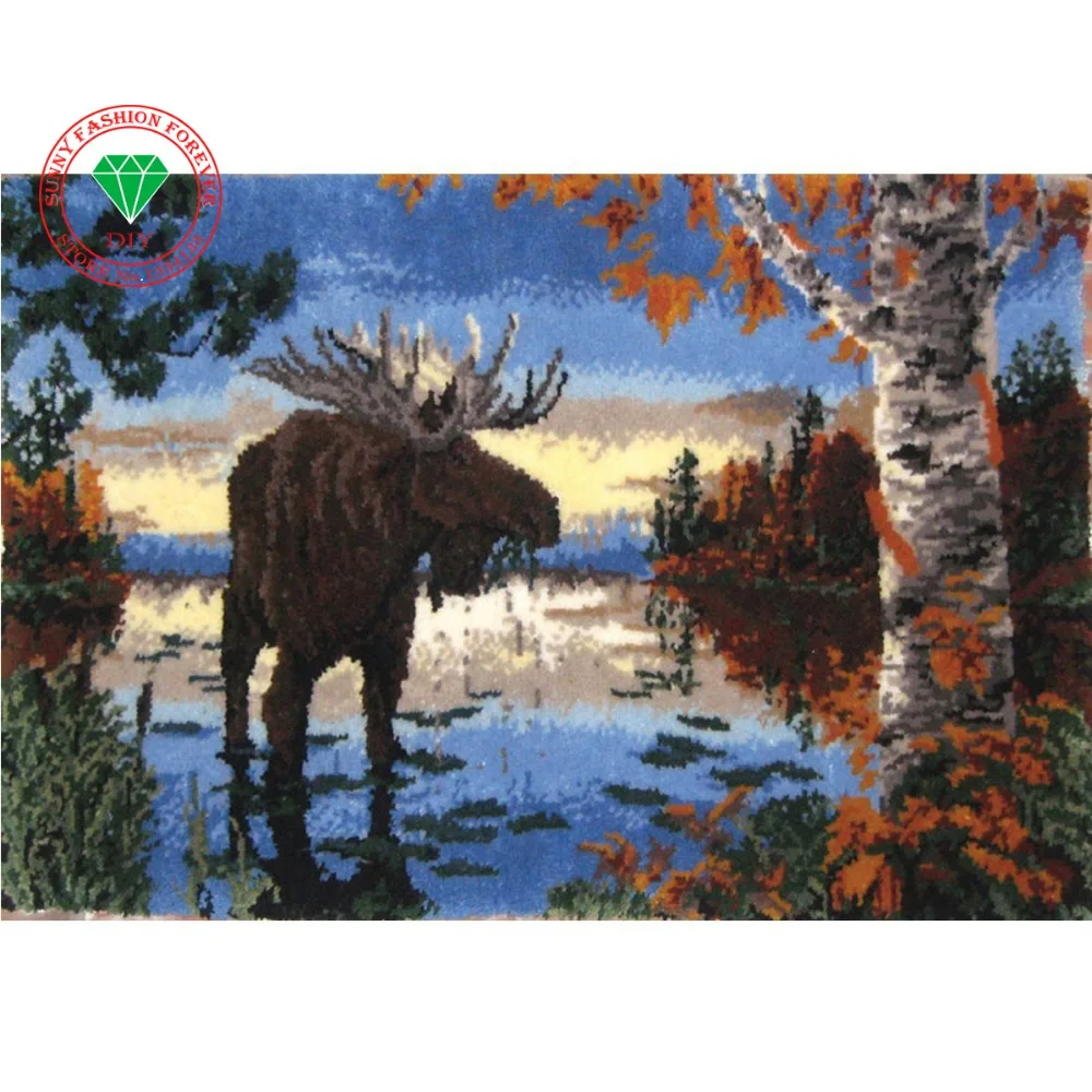 Рукоделие ковры крючок ковер набор Незаконченный вязальный пряжа подушка