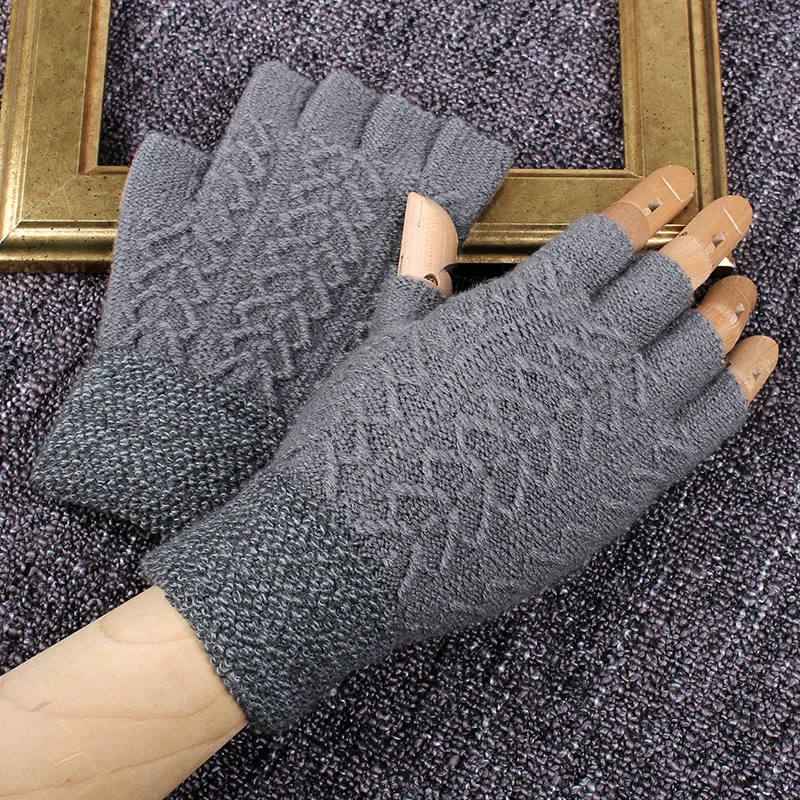 Realby без пальцев Зимние перчатки Для мужчин мягкие теплые варежки Luvas de Inverno Ганц