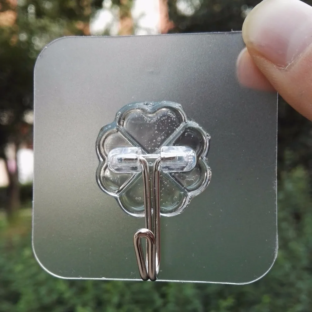 8 шт. прозрачная настенная вешалка на 10 кг|hanger hooks kitchen|wall hook stickring hanger |