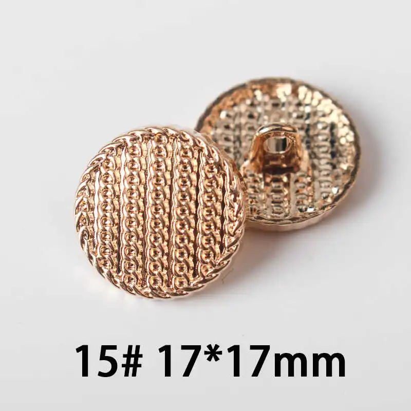 F5-15 17mm 10 шт цветы Звезды узор всемирно известный 17-20 мм микс золотистые металлические пуговицы, брендовые пуговицы аксессуары для одежды DIY материалы f5 - Цвет: F5-15 17mm