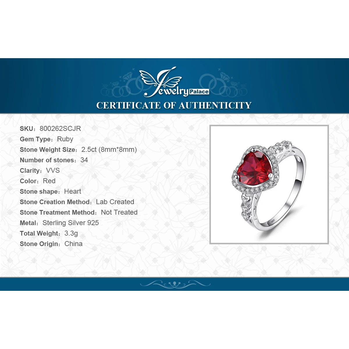 Jewelrypalace Сердце океана 2.7ct красный создания рубин любовь навсегда Halo Promise Ring 925 стерлингов Серебряные кольца для Для женщин Мода