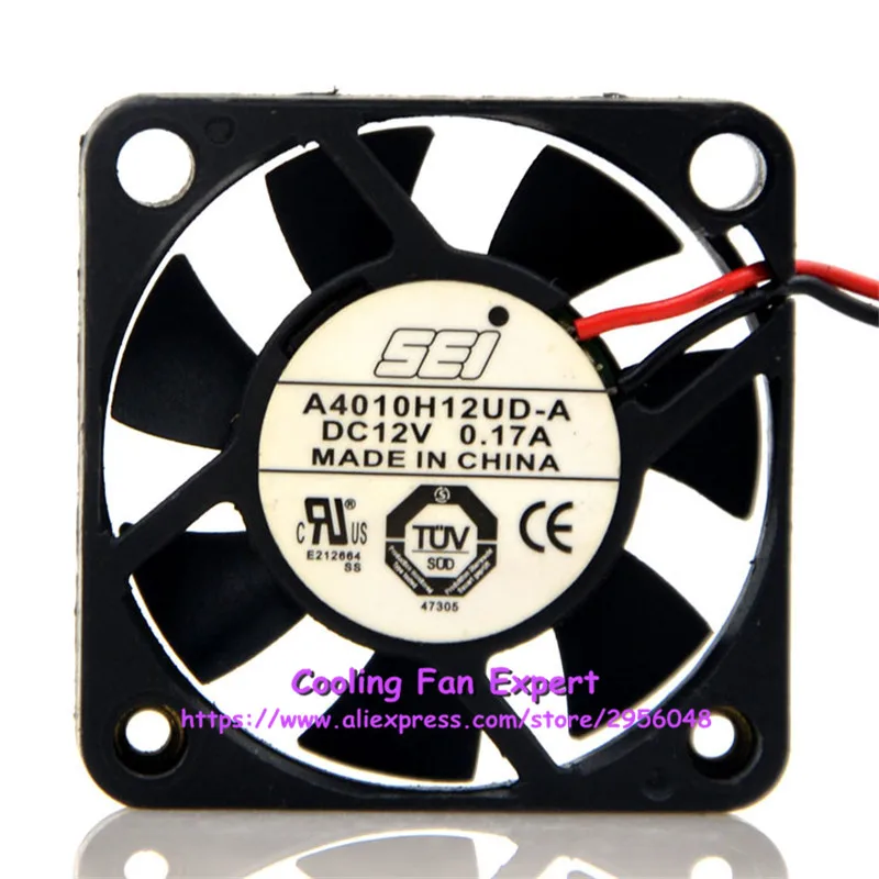 SEI A4010H12UD-A DC 12V 0.17A 4010 4 см 40*40*10 мм 2 провода VCR мини оборудование для рассеивания