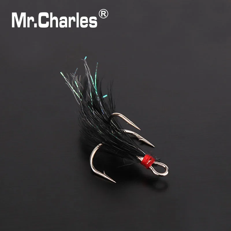 

Mr. Charles 35647-черный тройной крючок с перьями 2 #/4 #6 #8 # достаточно прочности для большой приманки, рыболовные снасти, рыболовные инструменты
