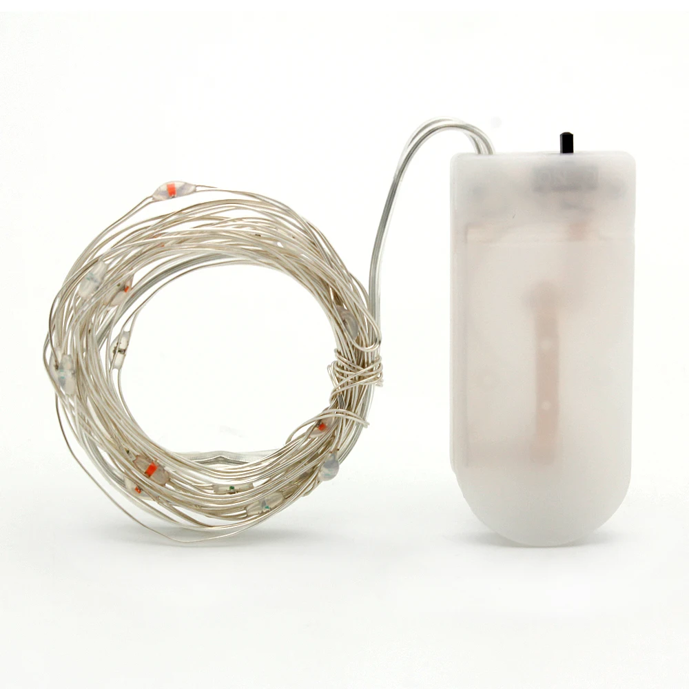 2 м с медным проводом светодиодная гирлянда батареей водонепроницаемая для