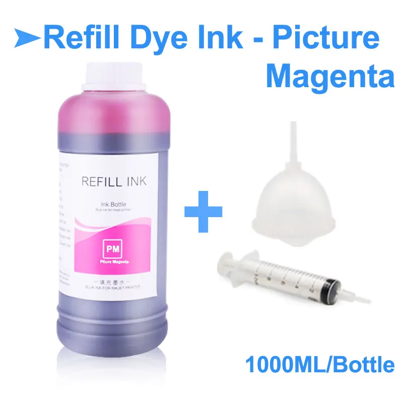 Pictur Magenta-1000m 1000 мл/бутылка универсальные чернила для Canon PIXMA IP серии IX серии MG серии MX принтер СНПЧ краски для чернил для Canon - Цвет: Pictur Magenta-1000m