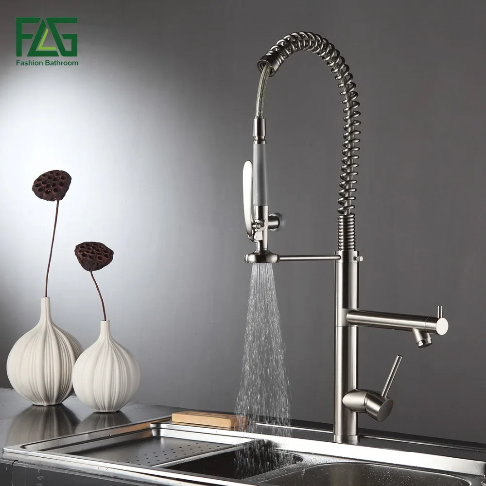 Смеситель кухонный из матового никеля с поворотом на 360 градусов|faucet material|faucetfaucet
