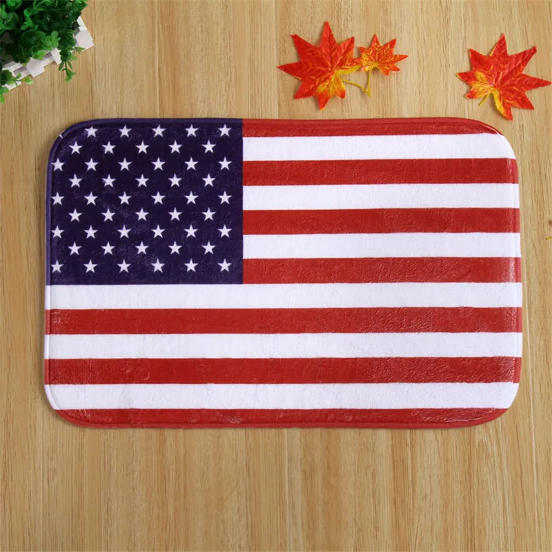 2016New 40 x 60 см флаг сша ковры non-slip передней двери коврик сильное поглощение воды для