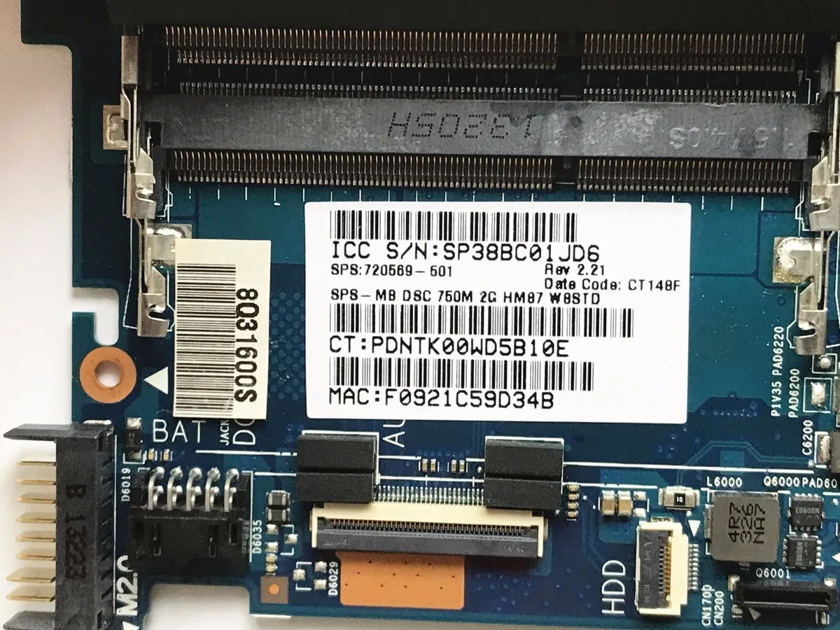 Высококачественная материнская плата MB 720569-501 720569-001 для ноутбука HP Envy TouchSmart 15 15-J