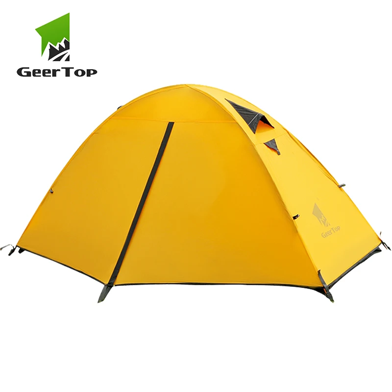 Kaufen GeerTop Wasserdichte Camping Zelt 1 Person 4 Saison Doppel Schichten Ultraleicht Kompakte Rucksack Doom Zelte Outdoor Wandern Tourist