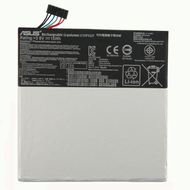 Оригинальный аккумулятор ASUS C11P1327 для Fondpad 7 MeMo Pad Me170C ME170CX ME170 K012 K017 FE170CG 3910