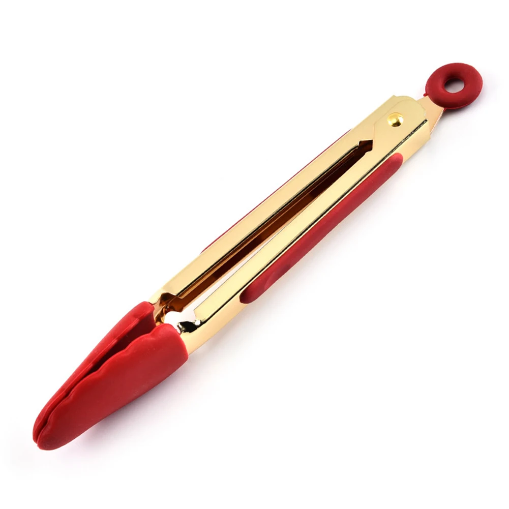 Heat Resistance Salad Pliers Buffet Home BBQ Tongs Easy Clean Bread Clamp Kitchen Tool Silicone Safety Handle Durable Food Clip | Дом и сад