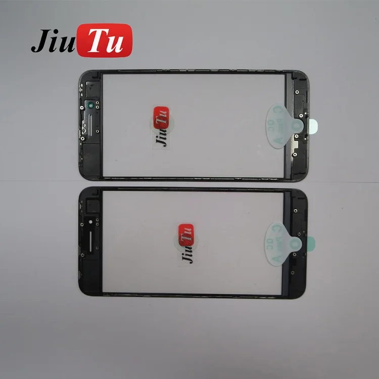 Оригинальное внешнее стекло со средней рамкой + OCA Flim для iPhone 7 8P 7P 8GCracked LCD Repair Fix JiuTu