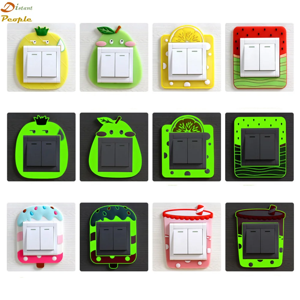 Симпатичные Мультяшные 3D Животные фрукты автомобиль флуоресцентная силиконовая