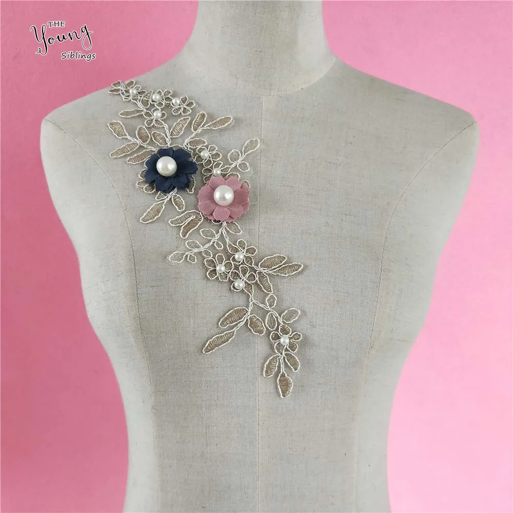 1 шт. искусственная жемчужина золотая вышивка ткань высокого качества кружева